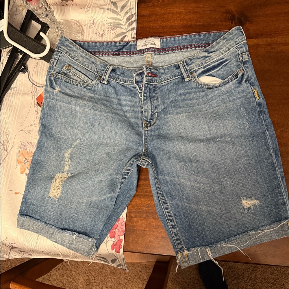 Juniors Blue Denim Shorts